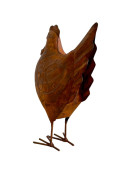Statuette poule fer 14x7x20cm