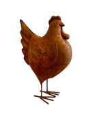 Statuette poule fer 14x7x20cm