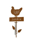 Tuteur poule à planter 22x6x110cm