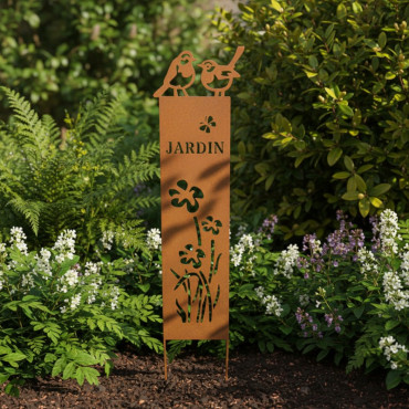 Treillage "Jardin" fleuri 30x120cm