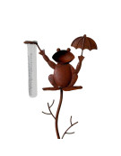 Pluviomètre grenouille parapluie 22x12x100cm