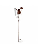 Pluviomètre grenouille parapluie 22x12x100cm