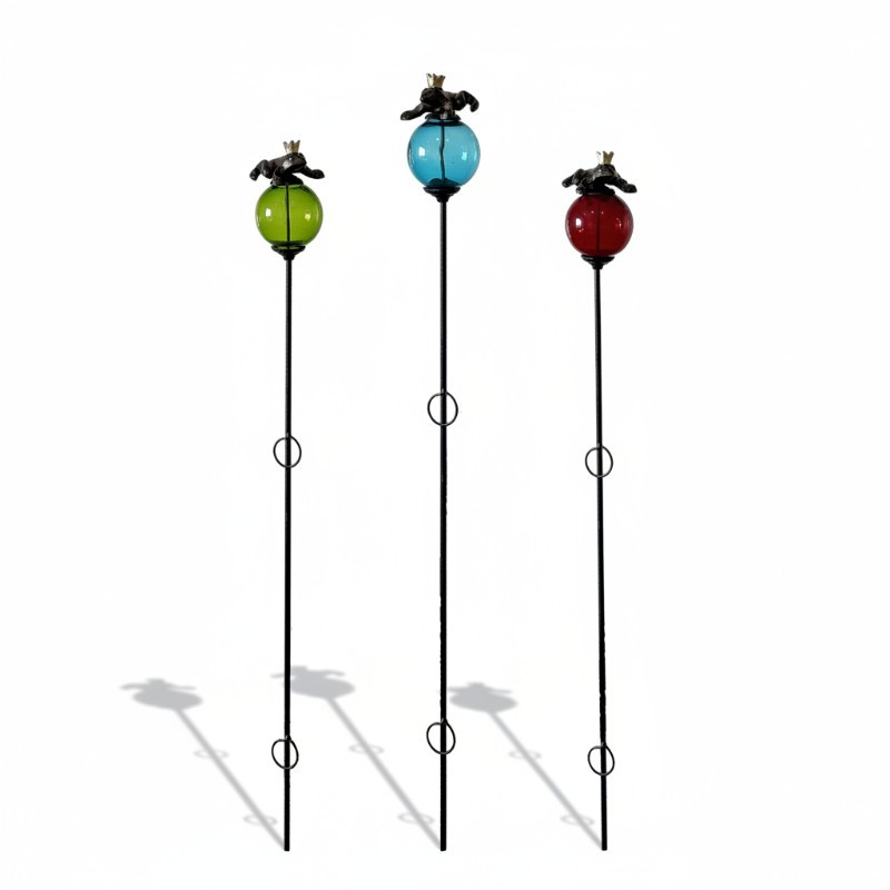 Ensemble 3 tuteurs boule grenouille 8x135cm