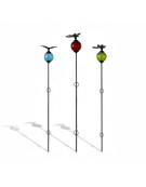 Ensemble 3 tuteurs boule libellule 8x135cm