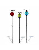 Ensemble 3 tuteurs boule libellule 10x137cm