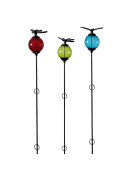 Ensemble 3 tuteurs boule libellule 10x137cm