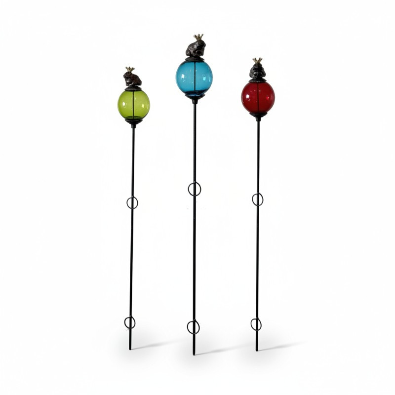Ensemble 3 tuteurs boule grenouille 10x137cm