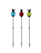 Ensemble 3 tuteurs boule oiseau 10x137cm