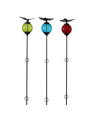 Ensemble 3 tuteurs boule papillon 10x137cm
