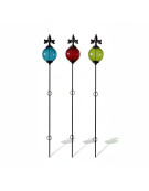 Ensemble 3 tuteurs boule fleurs de lys 12x140cm