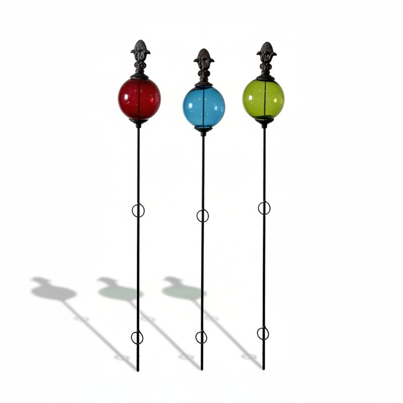 Ensemble 3 tuteurs boule pomme de pain 12x140cm