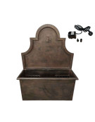 Grande fontaine murale marron 100x38x131cm