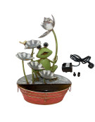 Fontaine grenouille nénuphar 46x32x73cm
