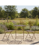 Ensemble table et 2 chaises pliantes 59x75cm