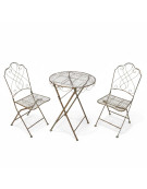 Ensemble table et 2 chaises pliantes 59x75cm