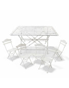 Ensemble table et 4 chaises pliantes 120x63x75cm