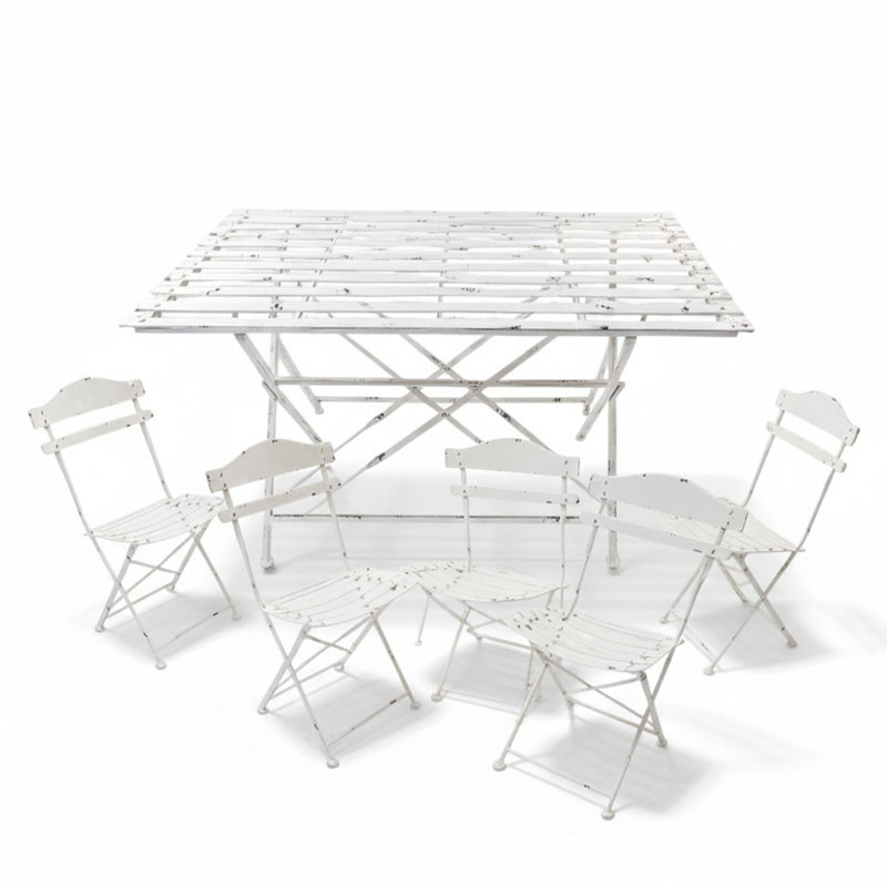 Ensemble table et 4 chaises pliantes 120x63x75cm
