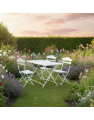Ensemble table et 4 chaises pliantes 120x63x75cm