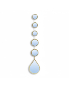 Grand miroir doré goutte 10x1x88cm