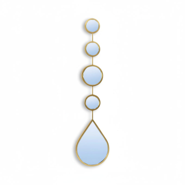 Miroir goutte doré 16x2x73cm