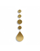 Miroir goutte doré 16x2x73cm