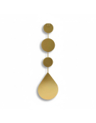 Miroir doré goutte 16x2x61cm