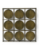 Cadre 9 miroirs doré 77x8x77cm