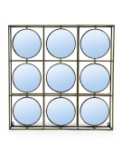 Cadre 9 miroirs doré 77x8x77cm