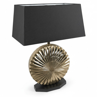 Lampe coquillage noir doré 41x45x65xm