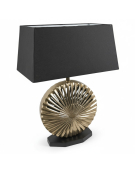 Lampe coquillage noir doré 41x45x65xm