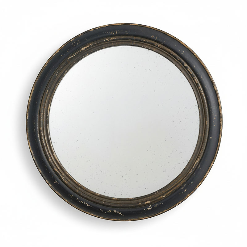 Miroir rond noir 60x60x2cm