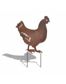 Silhouette jardin poule 29x47cm