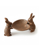 Mangeoire cœur support lapin 28x15x15cm