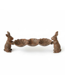 Mangeoire coquilles support lapin 41x11x15cm