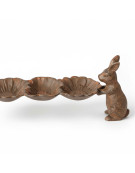 Mangeoire coquilles support lapin 41x11x15cm