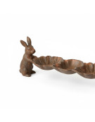 Mangeoire coquilles support lapin 41x11x15cm