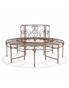 Banc tour d'arbre fer 92x164x164cm
