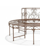Banc tour d'arbre fer 92x164x164cm