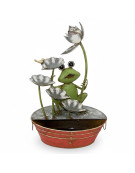 Fontaine grenouille nénuphar 46x32x73cm