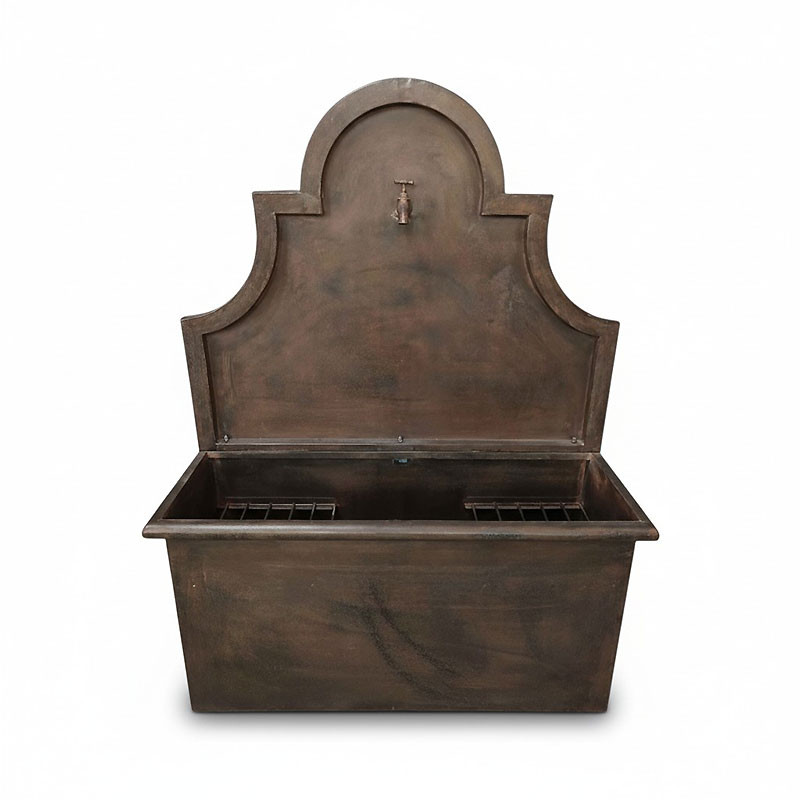 Grande fontaine murale marron 100x38x131cm