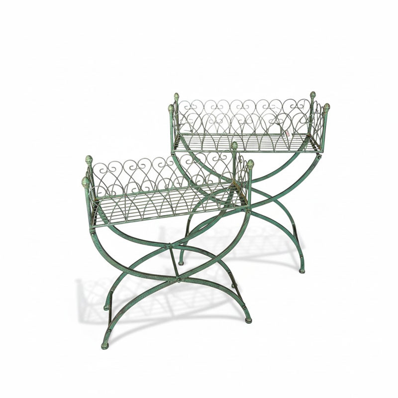 Ensemble de 2 jardinières rectangle 71x28x87cm
