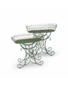 Ensemble de 2 jardinières ovale 74x34x82cm