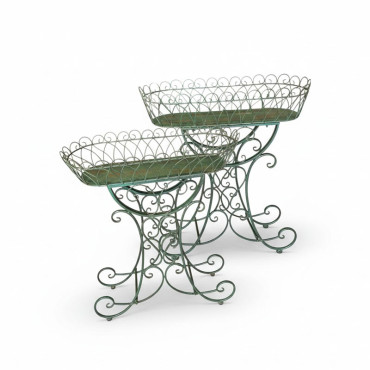 Ensemble de 2 jardinières ovale 74x34x82cm