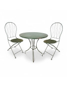 Ensemble table et chaises pliante fer 72x72x93cm