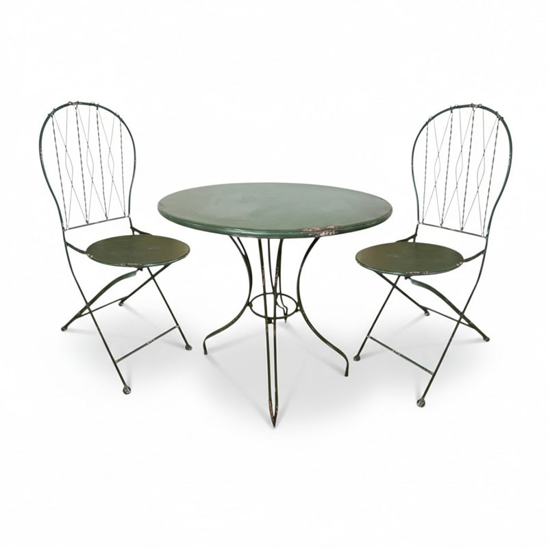 Ensemble table et chaises pliante fer 72x72x93cm