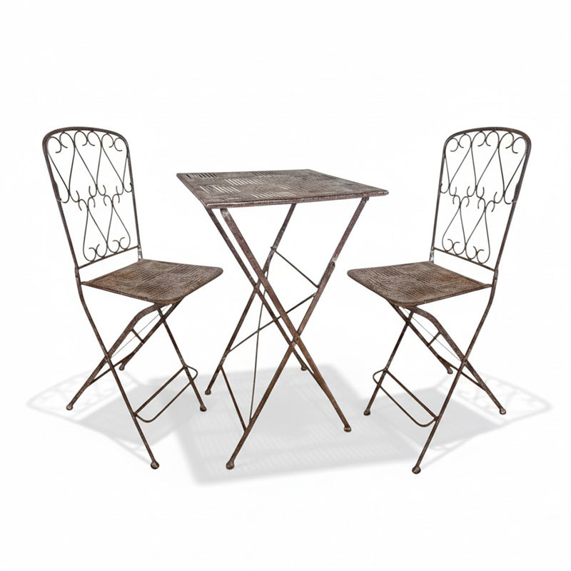 Ensemble chaises et table haute 53x50x94cm