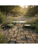 Ensemble table et chaises pliante fer 72x72x93cm