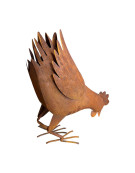Poule décorative fer 38x18x39cm
