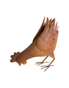 Poule décorative fer 38x18x39cm