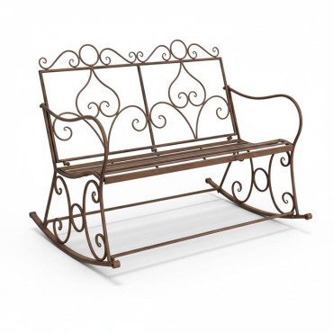 Banc à bascule en fer cœur